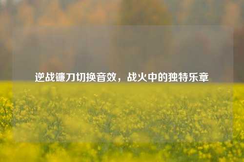 逆战镰刀切换音效，战火中的独特乐章