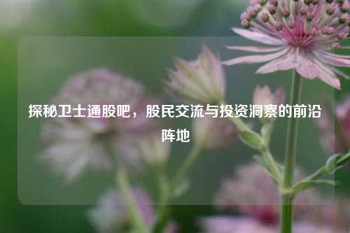 探秘卫士通股吧,股民交流与投资洞察的前沿阵地