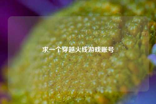 求一个穿越火线游戏账号
