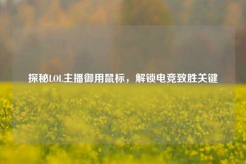 探秘LOL主播御用鼠标，解锁电竞致胜关键